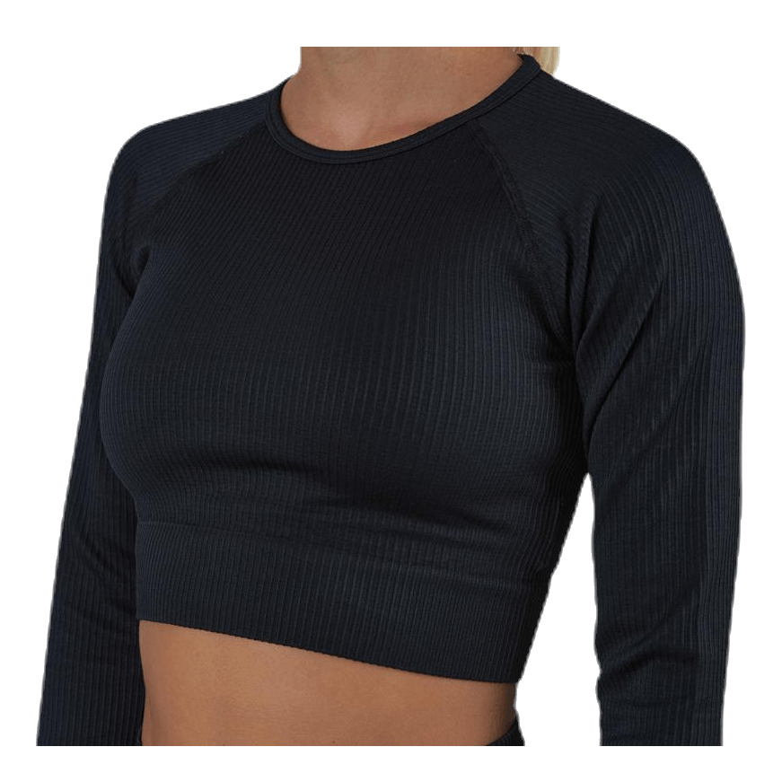 Bonnie Ribbed LS Black