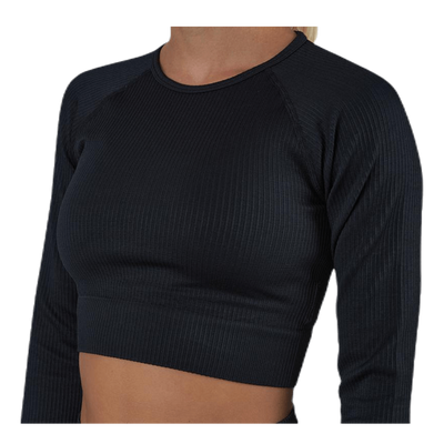 Bonnie Ribbed LS Black
