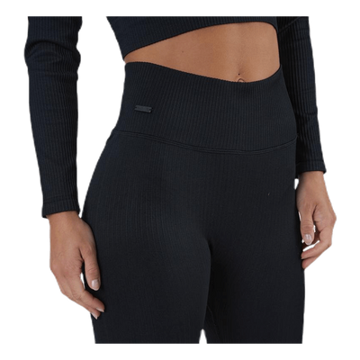 Bonnie Ribbed Tights Black