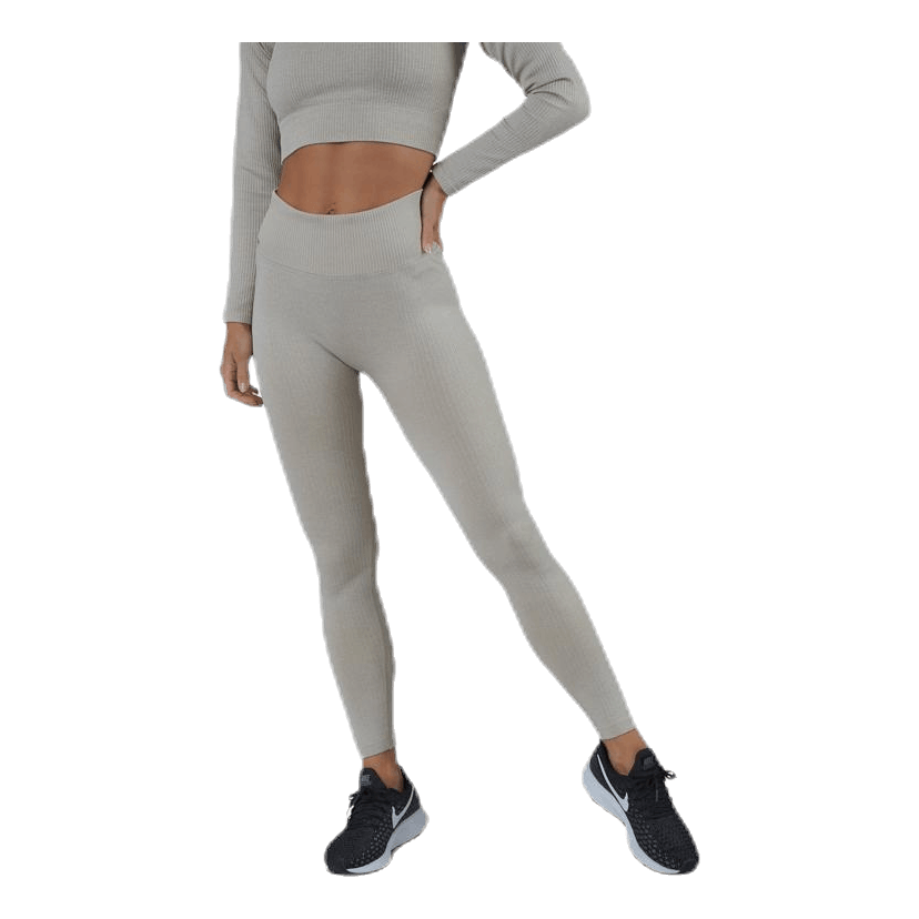 Bonnie Ribbed Tights Beige