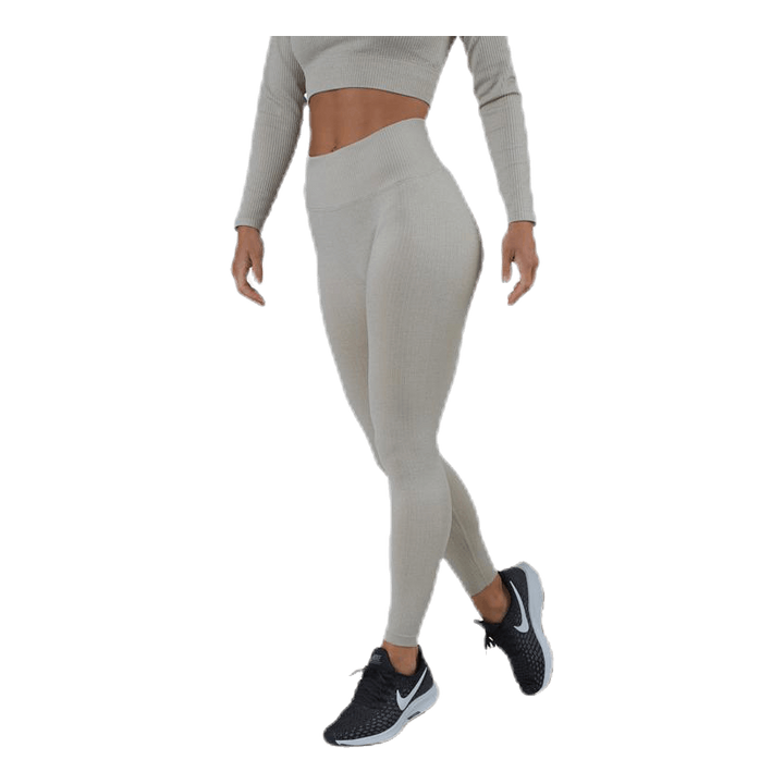 Bonnie Ribbed Tights Beige