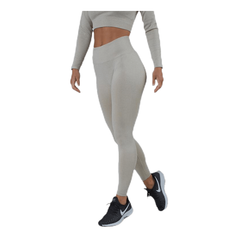 Bonnie Ribbed Tights Beige