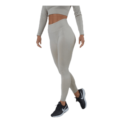 Bonnie Ribbed Tights Beige