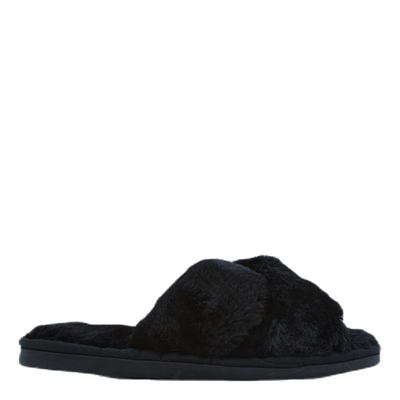 Alie Fluffy Slippers Black