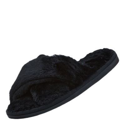 Alie Fluffy Slippers Black
