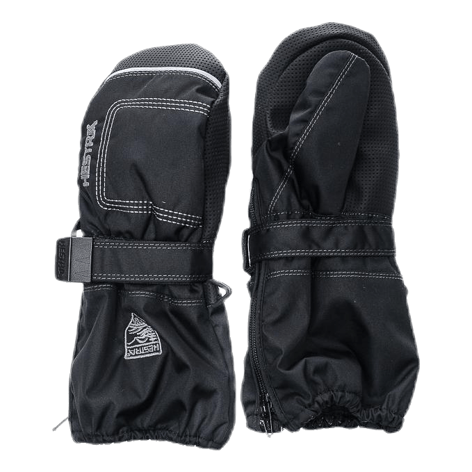 Baby Zip Long - Mitten 0-5 Years Black