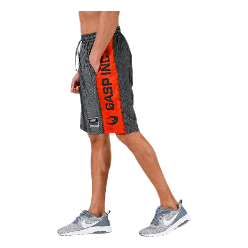 No1 mesh shorts Orange/Black