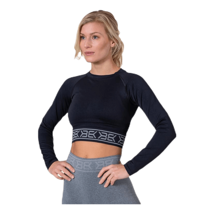 Rib Seamless LS Black