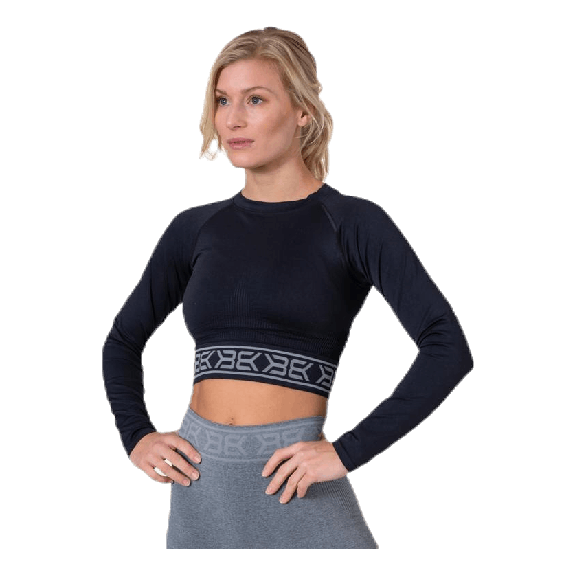 Rib Seamless LS Black