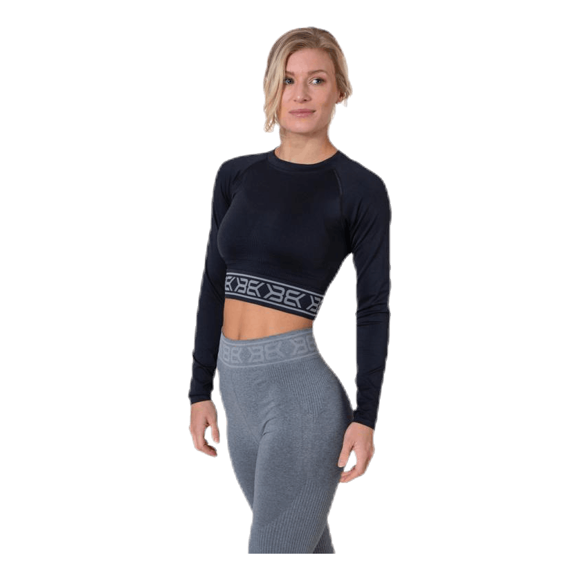 Rib Seamless LS Black