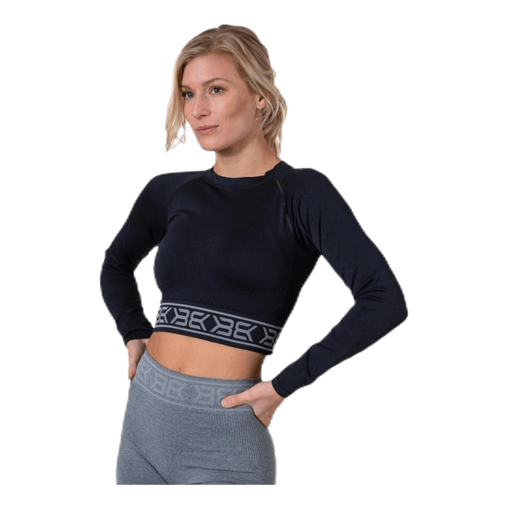 Rib Seamless LS Black