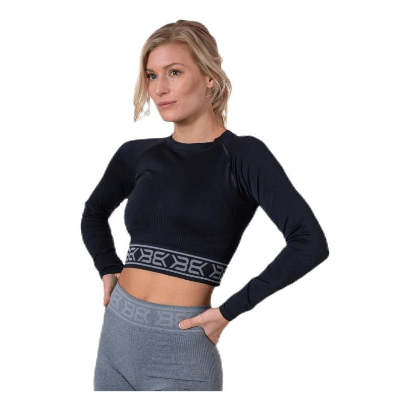 Rib Seamless LS Black