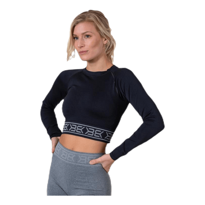 Rib Seamless LS Black
