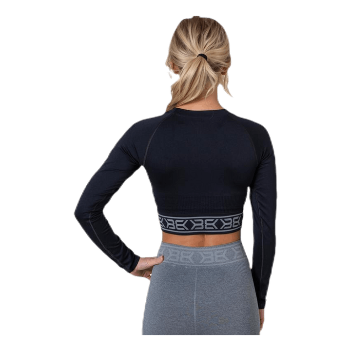 Rib Seamless LS Black