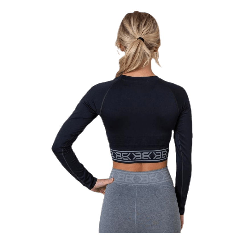 Rib Seamless LS Black