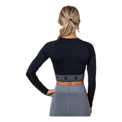 Rib Seamless LS Black