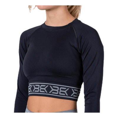 Rib Seamless LS Black