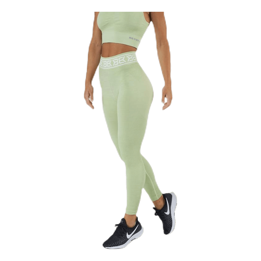 Rib Seamless Legging Green