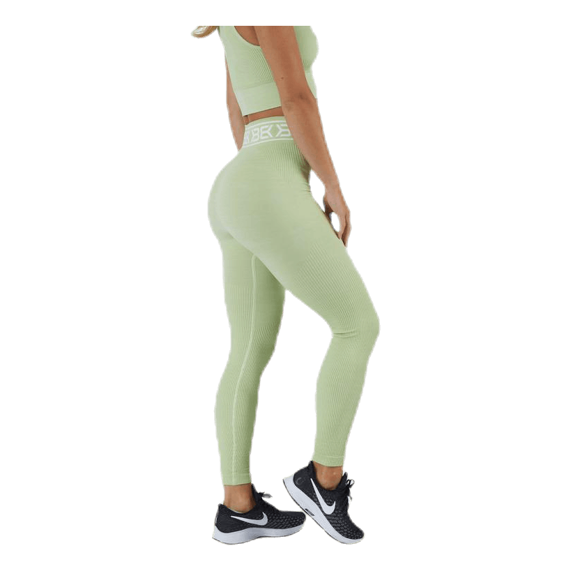 Rib Seamless Legging Green