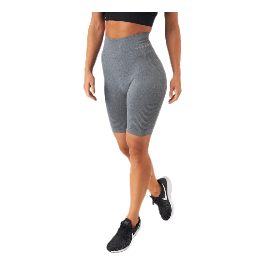 Rib seamless shorts Grey