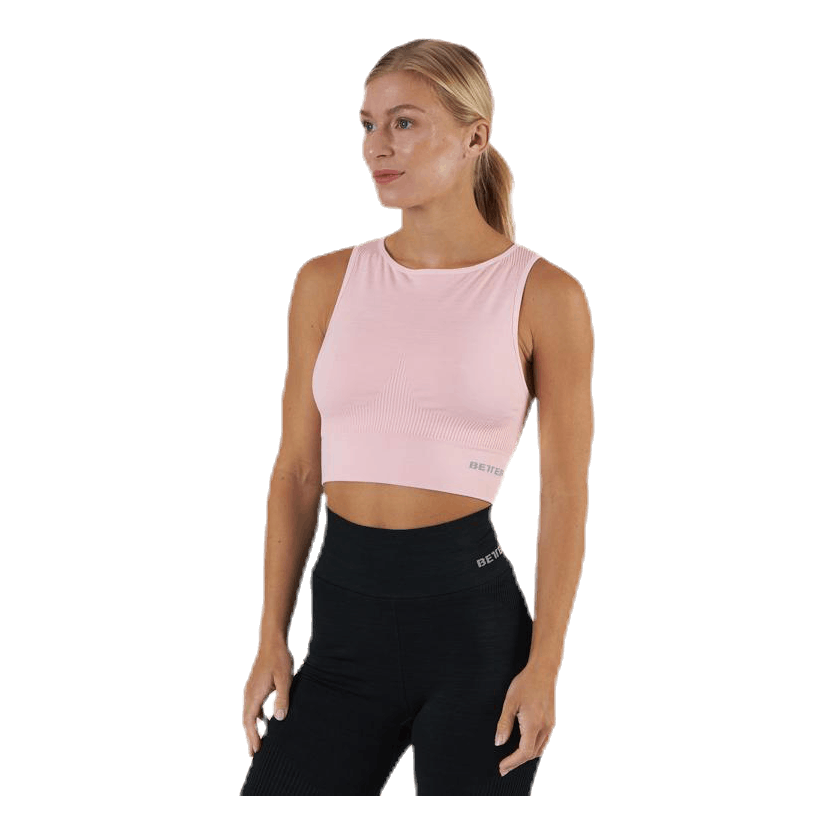 Rib Seamless Top Pink