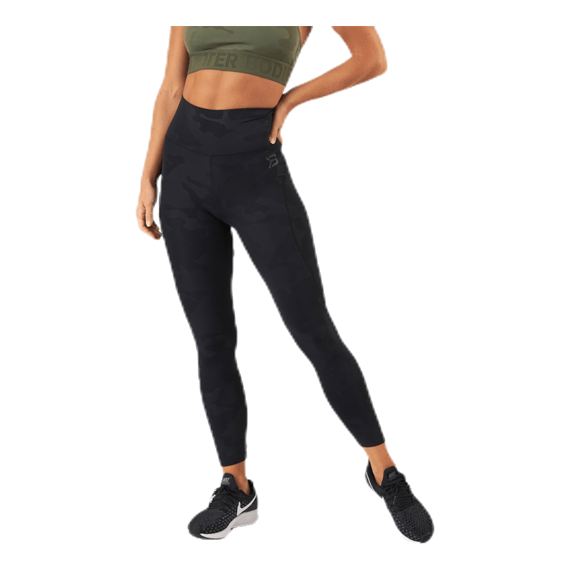 High Waist Leggings Patterned/Black