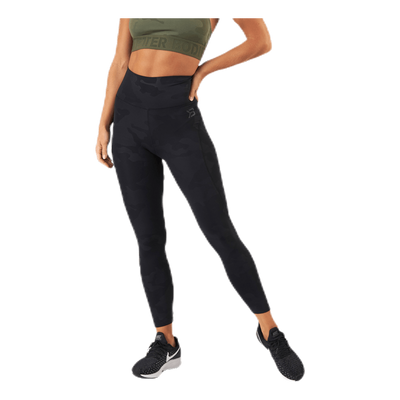 High Waist Leggings Patterned/Black