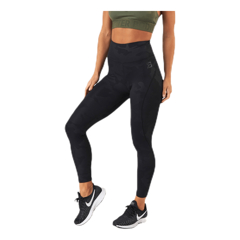 High Waist Leggings Patterned/Black