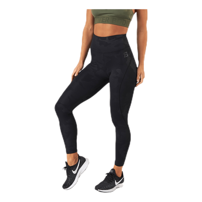 High Waist Leggings Patterned/Black