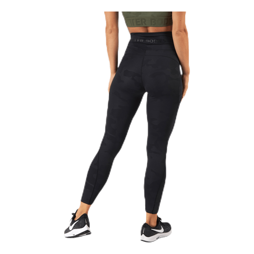 High Waist Leggings Patterned/Black