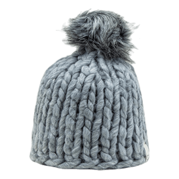 Fox Knitted Beanie Grey