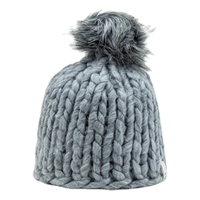 Fox Knitted Beanie Grey