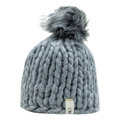 Fox Knitted Beanie Grey