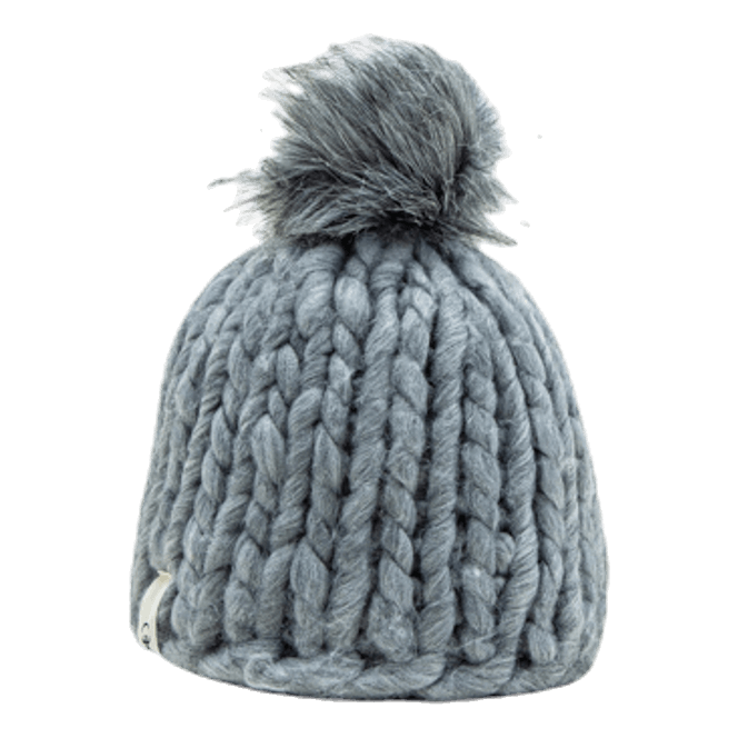 Fox Knitted Beanie Grey