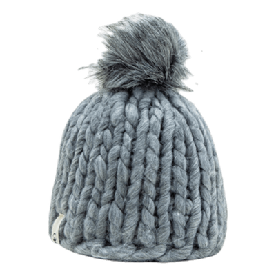 Fox Knitted Beanie Grey