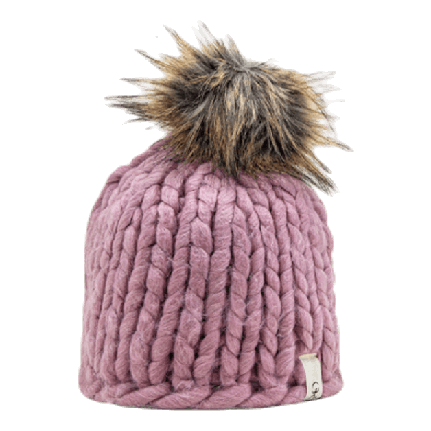 Fox Knitted Beanie Pink