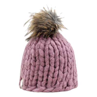 Fox Knitted Beanie Pink