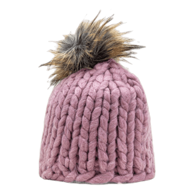 Fox Knitted Beanie Pink