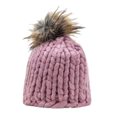 Fox Knitted Beanie Pink