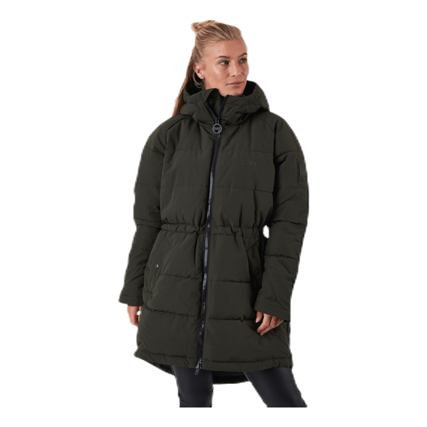 Hourglass Puffer Jacket Green