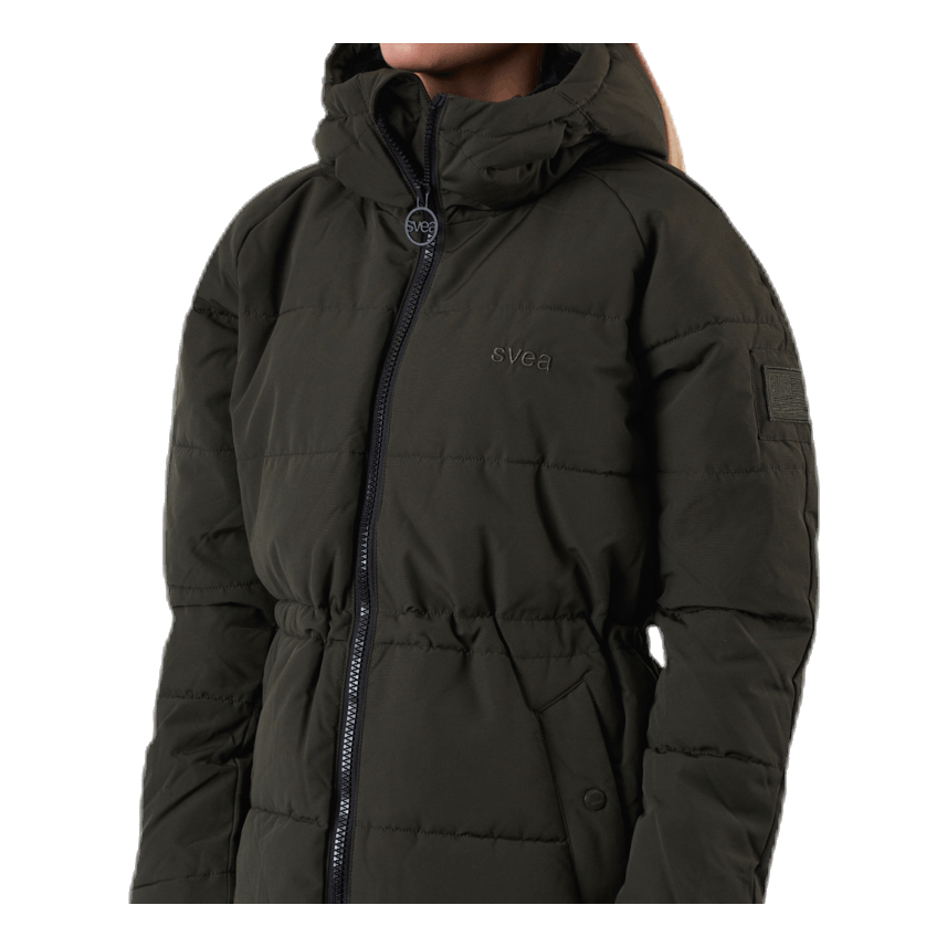 Hourglass Puffer Jacket Green