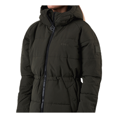 Hourglass Puffer Jacket Green