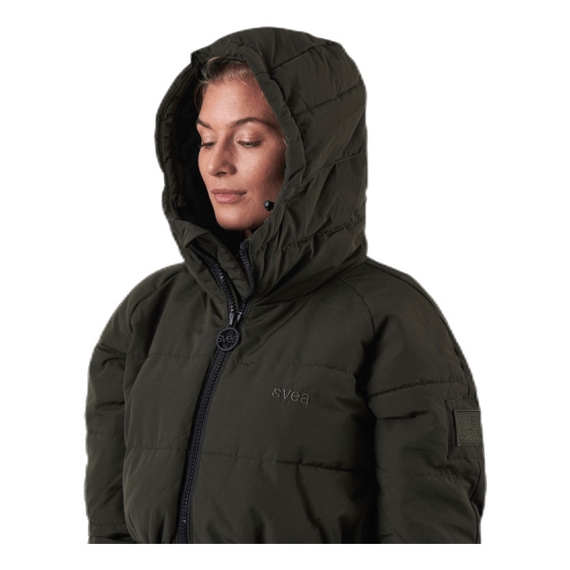 Hourglass Puffer Jacket Green