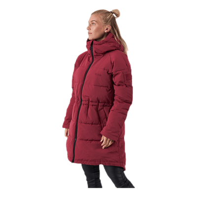Hourglass Puffer Jacket Red