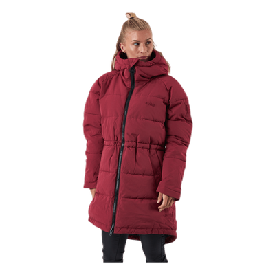 Hourglass Puffer Jacket Red