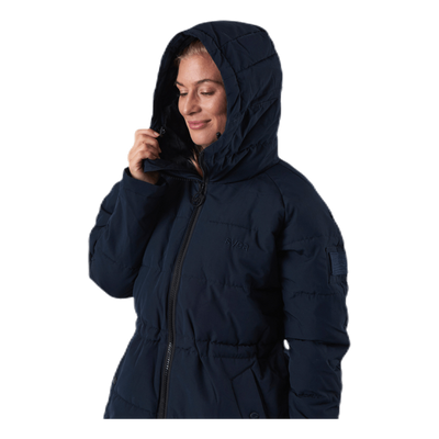 Hourglass Puffer Jacket Blue