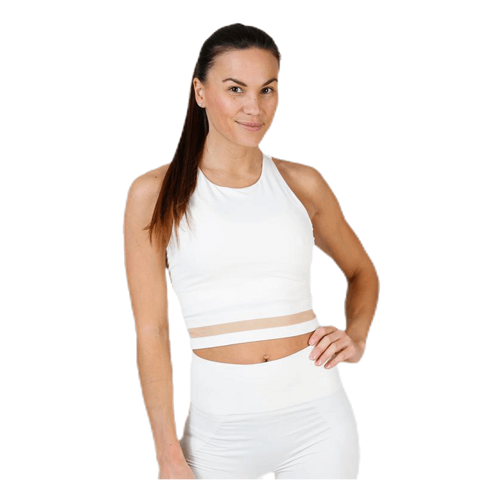 Seamless Crop Tank White