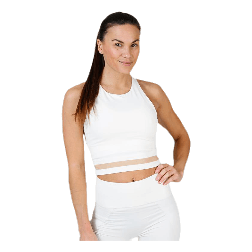 Seamless Crop Tank White