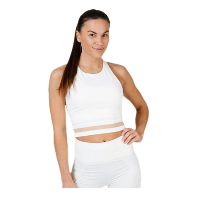 Seamless Crop Tank White
