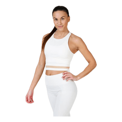 Seamless Crop Tank White